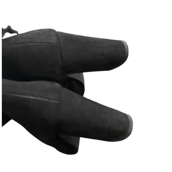 STUART WEITZMAN Lofty Suede Pointed Toe Booties BLOCK BLACK 7.5 Retro Goth - Picture 7 of 10